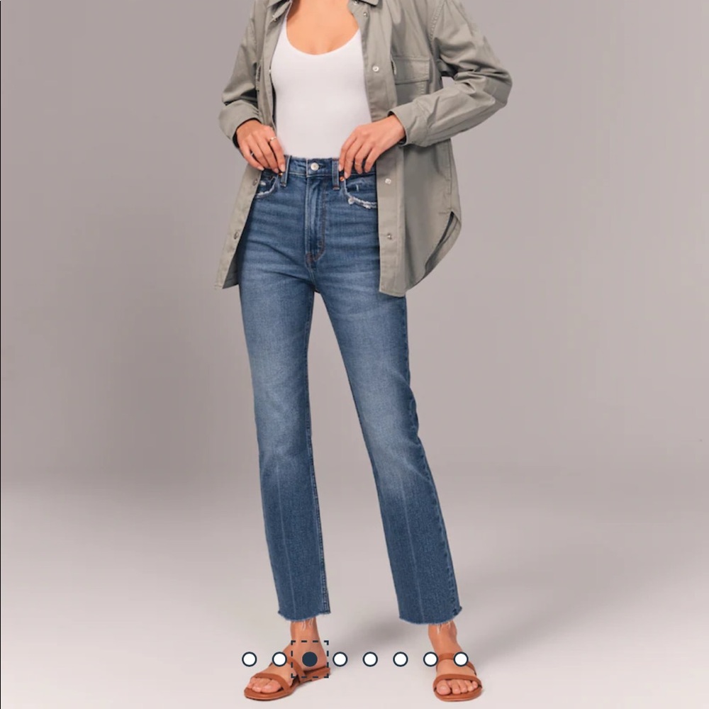 Abercrombie Ultra High Rise, Ankle Straight Jeans | Curve Love Size 27/4R